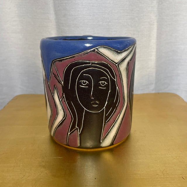 Stoneware pottery mug from Mara of Mexico. This unique stoneware mugs are fired at high temperature with lead-free glazes...