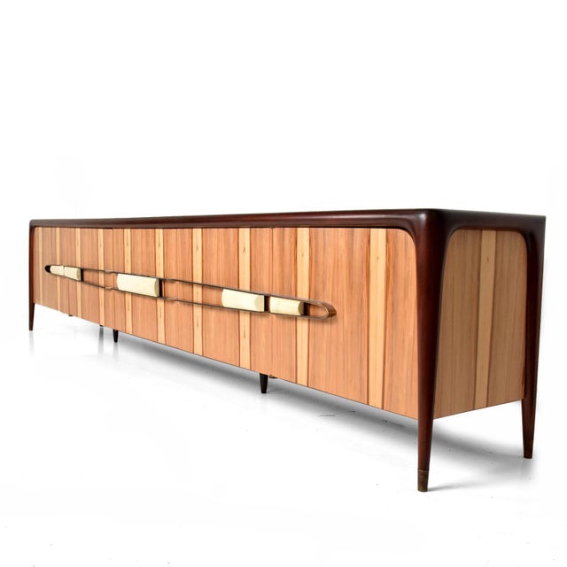Mexican Modernist Long Credenza Attributed to Eugenio Escudero For Sale - Image 11 of 11