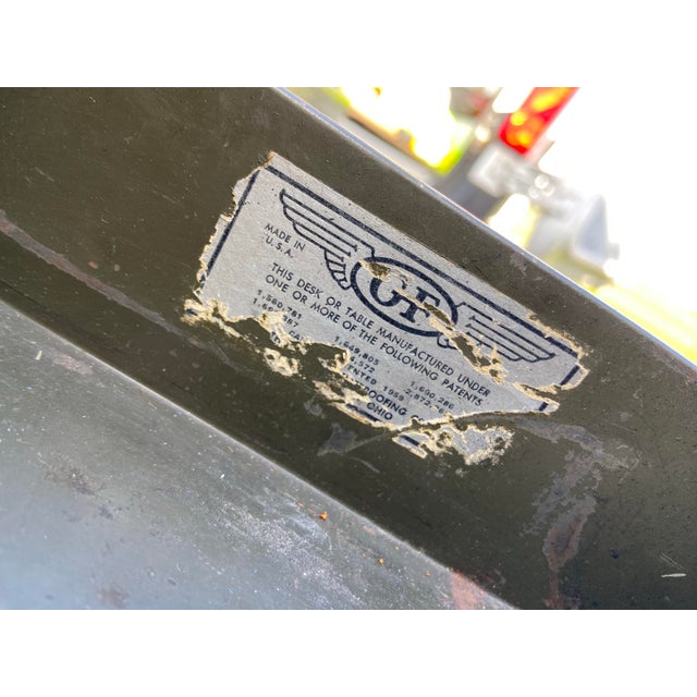 1940s General Fireproofing Metal Tanker Desk For Sale - Image 12 of 12