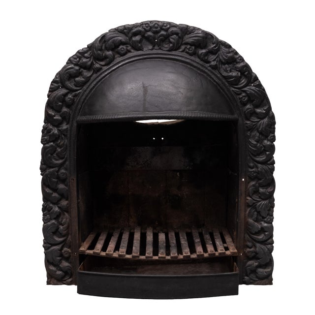 Antique Victorian Cast Iron Fireplace, 1880s For Sale - Image 6 of 15