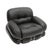 Mid-Century Modern Set of Italian Model Okay Lounge Chairs in Black Leather and Steel by Adriano Piazzesi For Sale - Image 3 of 8