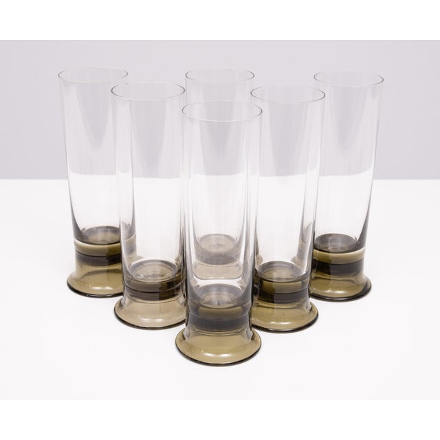 1970s Smoked Glass Beer Glasses from Rosenthal, 1970s, Set of 6 For Sale - Image 5 of 8