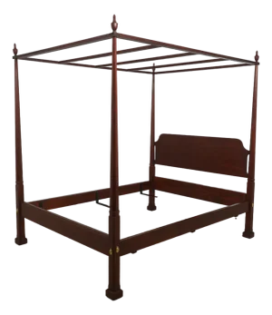 Henkel Harris Cherry Queen Size Pencil Post Bed