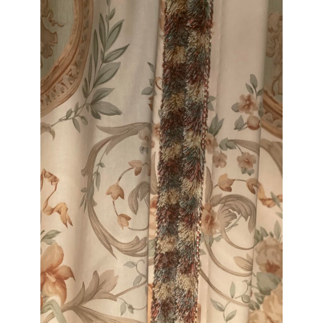 Traditional Set of Six Brunschwig & Fils “Gaston” by Daniela Drapery Panels, Vintage Traditional Fabric For Sale - Image 3 of 5