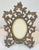 Beautiful and heavy baroque Hollywood Regency picture frame. Opening is 3.5” x 5”