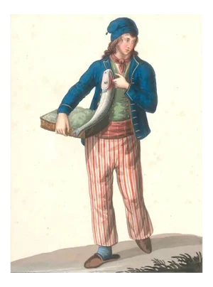 Costume di Castellone - Watercolor by M. De Vito - 1820 ca. 1820 c.a.