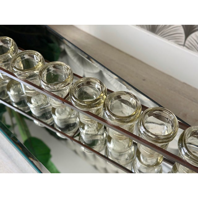 Jan Barboglio 12-Step Glass & Iron Metal 40.5” Firedance Railroad Votive Candleholder Candelabra For Sale - Image 4 of 12