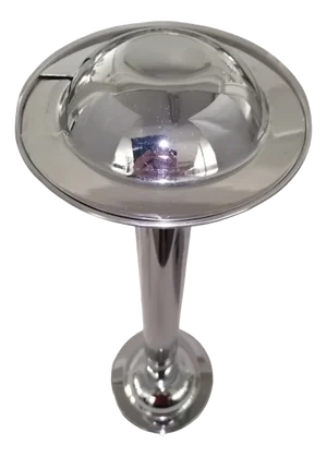 Space Age Steel Ashtray UFO Model Molto Raro, 1970s
