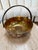 1970s Vintage Italian Silver-Plated and Gilt Metal Basket For Sale - Image 5 of 7