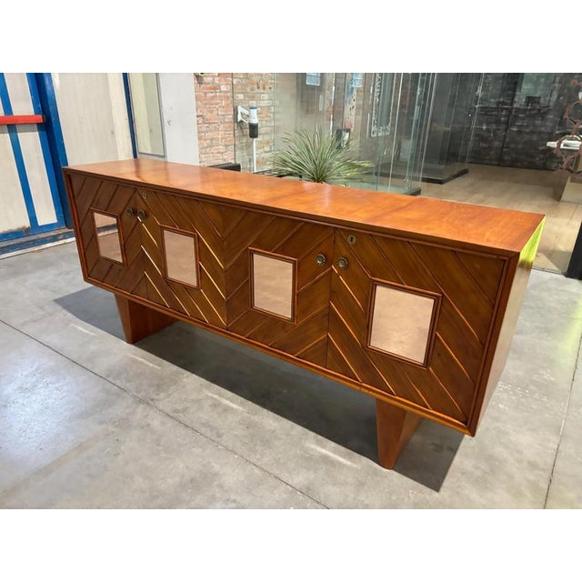 1940s Mid-Century Italian Wooden Sideboard in the style of Paolo Buffa, Milan, 1940s For Sale - Image 5 of 11