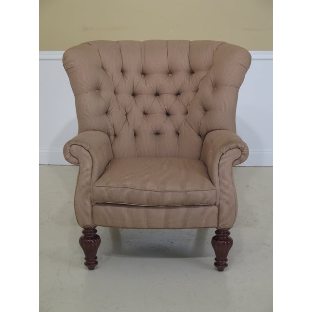 Lexington Nautica Tufted Back Upholstered Club or Wing Chair | Chairish