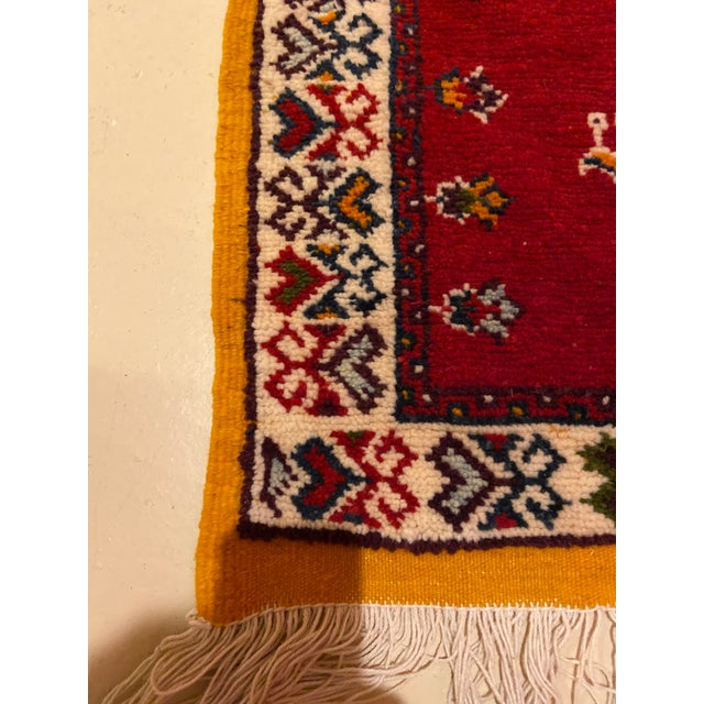 Berber Medium Rug Handwoven Wool With Abstract and Geometric Elements For Sale - Image 4 of 8
