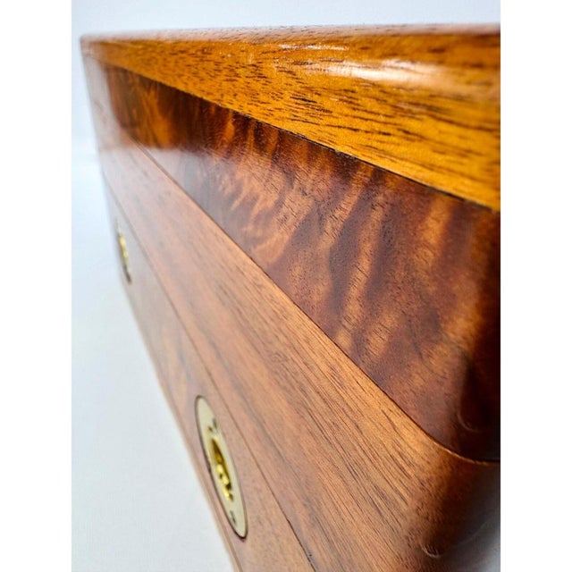 Traditional Vintage Handmade Musical Jewelry Cabinet With Drawer For Sale - Image 3 of 18