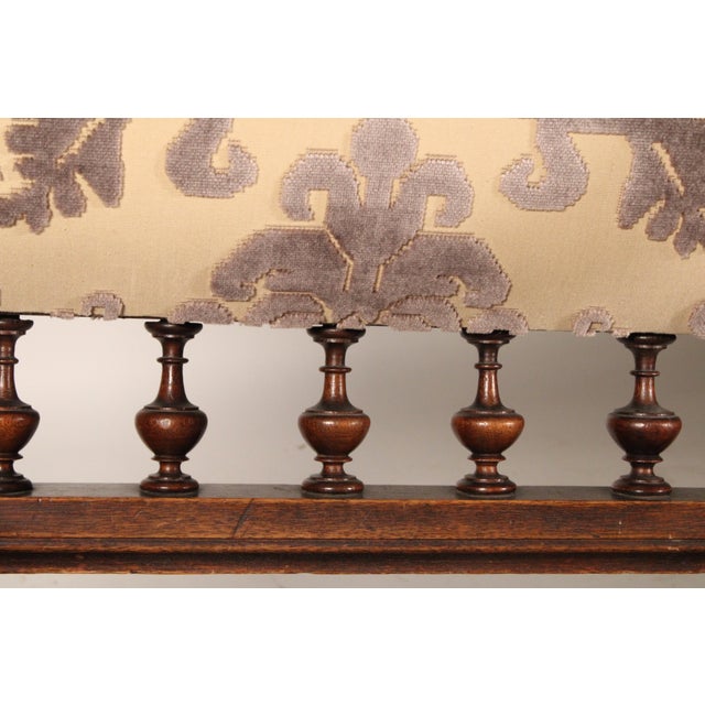 Pair of Louis XIV Style Walnut Armchairs With Lion Carved Arms For Sale - Image 10 of 12