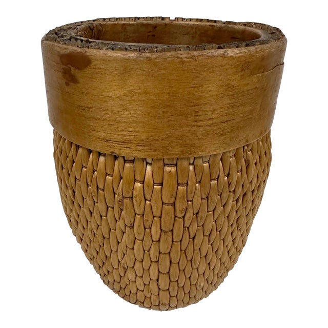 Antique Chinese Woven Grain Basket/Fishmen's Basket For Sale