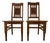 Pair of Vintage Dutch Colonial Hand-Carved Teak Crown Motif Dining Chairs For Sale