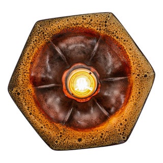 Ceramic Wall Light attributed to Pan Leuchten, Germany, 1960s For Sale
