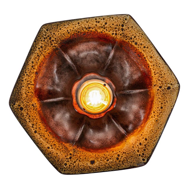 Ceramic Wall Light attributed to Pan Leuchten, Germany, 1960s For Sale