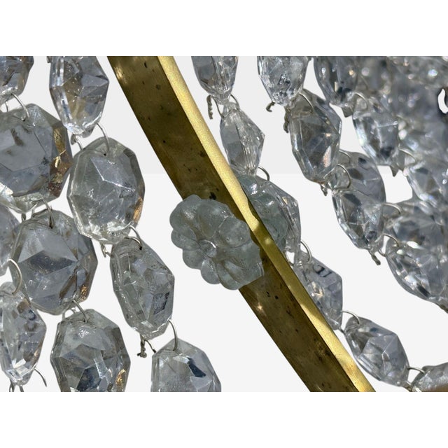 Russian Neoclassical Style, Monumental Chandeliers, Bronze, Crystal, 1960s For Sale - Image 12 of 12