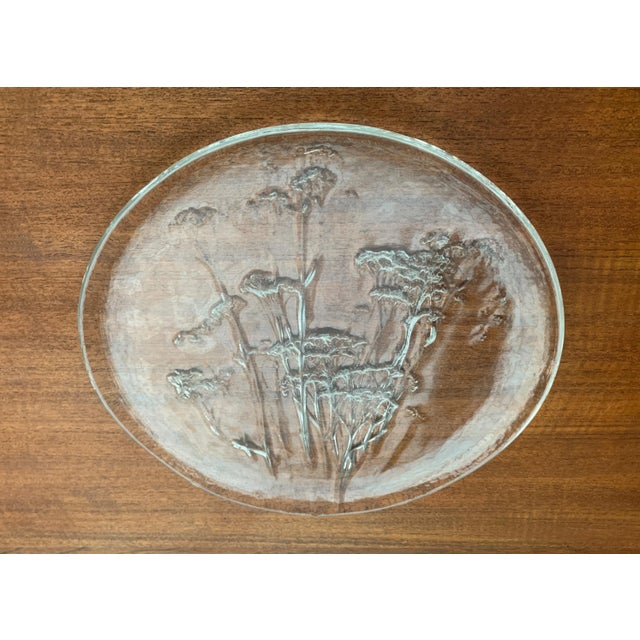 Large Mid-Century Finnish Glass Plate by Kaija Aarikka for Humppila For Sale - Image 4 of 18