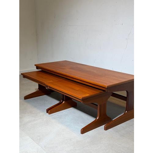 Mid-Century Modern British Portwood Teak Nesting Tables, Set of 2 For Sale - Image 6 of 6