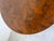 Wood Vintage English Style Round Dining Table With Patchwork Burl Walnut Veneer Top & Carved Pedestal Base For Sale - Image 7 of 12