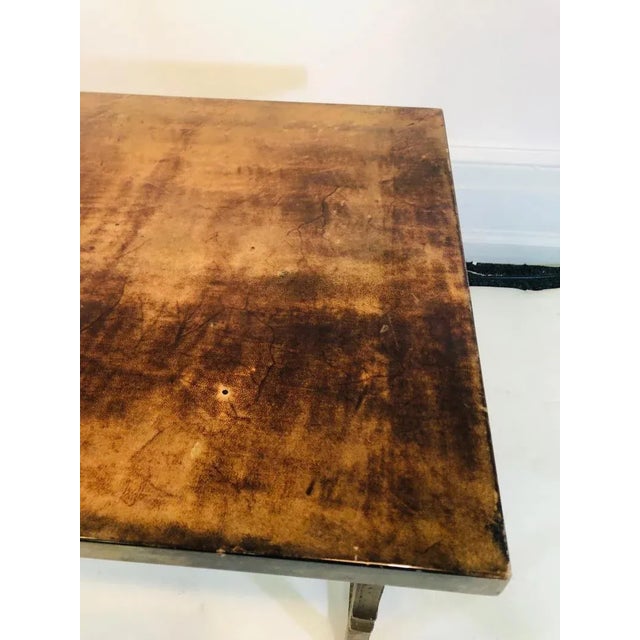 Brown Aldo Tura Goat Skin Table For Sale - Image 8 of 10