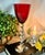 Vintage Baccarat Vega Ruby Red Rhine Wine Glass For Sale In Phoenix - Image 6 of 10