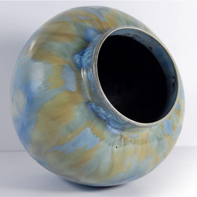 Ceramic Glazed Ceramic Vase from Faïencerie De Thulin, 1930s For Sale - Image 7 of 11