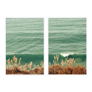 Pampas Diptych by Christine Flynn in White Framed Paper, Large Art Print - A Pair For Sale