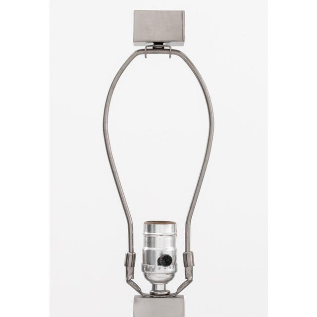 Robert Abbey Robert Abbey "Doughnut" Style Chrome Lamps, Pair For Sale - Image 4 of 4