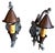 These are really great sconces! Great cast backplates with hammered copper bobesch snd smokebells. Great for your mountain...