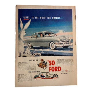 1953 Ford Motor Car Ad For Sale