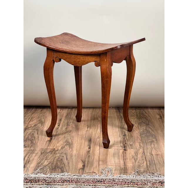 Arts & Crafts Antique Arts and Crafts Saddle Shaped Footstool C. 1900 For Sale - Image 3 of 7