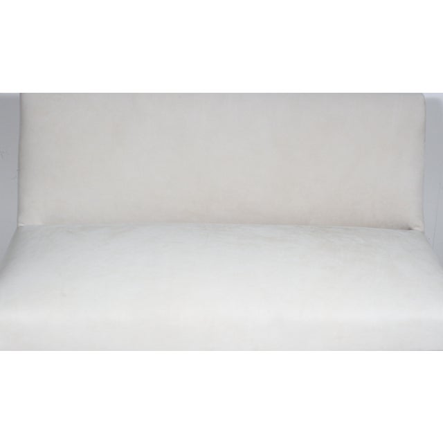 Mid 20th Century Milo Baughman for Pacific Iron Style Suede and Iron Settee For Sale - Image 9 of 18