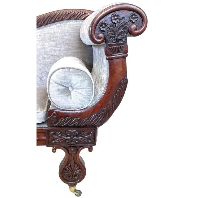 Regency Mahogany Chaise Longue, 1820 For Sale - Image 9 of 12