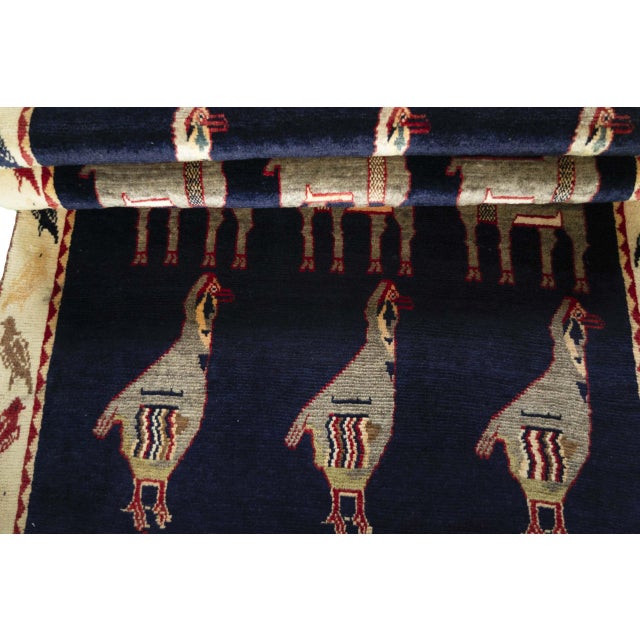 Beige Hand-Knotted Gabbeh Nomadic Rug For Sale - Image 8 of 11