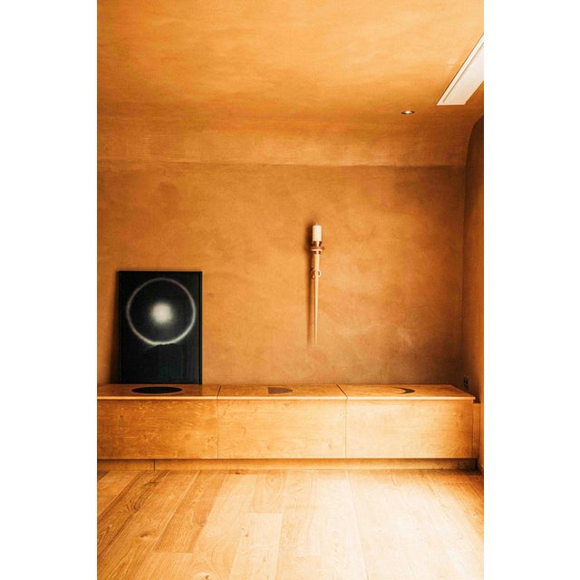 Metal Torca II Wall Lamp in Brass and Oxidized Wood by Marine Breynaert For Sale - Image 7 of 9