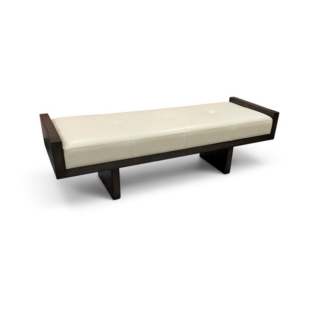 John-Richard John Richard Virtu Leather Bench For Sale - Image 4 of 12