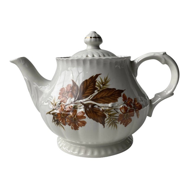 Vintage Wood & Sons Alpine White Ironstone Tea Pot For Sale