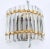 Italian Venini Style Crystal & Brass Large Sconce, Wall Light Mid-Century Modern For Sale - Image 10 of 11