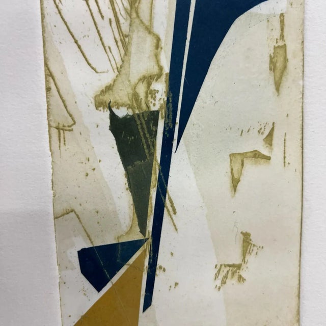 Vintage Abstract Modern Artwork on Paper Signed Art For Sale - Image 4 of 9