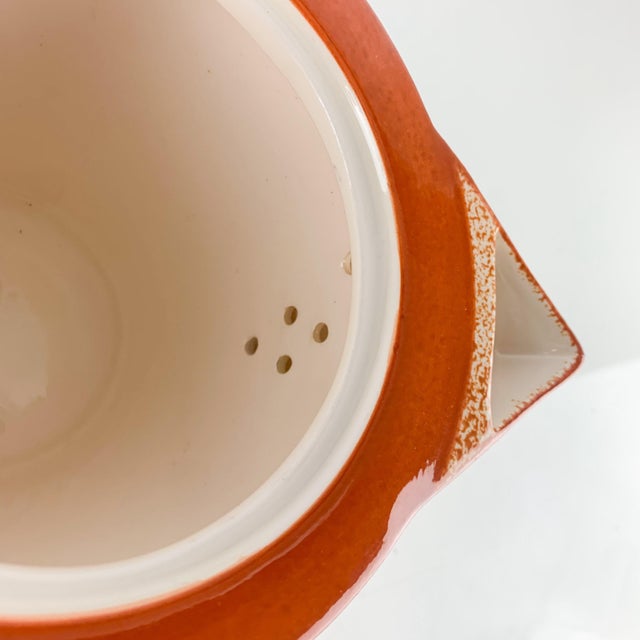 Orange Vintage Art Deco Pottery Clarice Cliff Mma 1993 Autumn Trees Teapot Hand Painted For Sale - Image 8 of 12