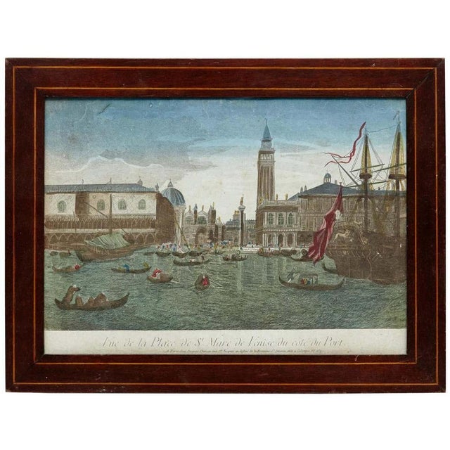 Jacques Chereu, Venice, 18th Century, Color Lithograph For Sale - Image 8 of 9
