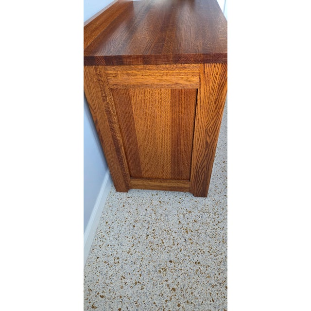Mission Cedar Lined Mission Oak Cabinet/Chest of Drawers For Sale - Image 3 of 9