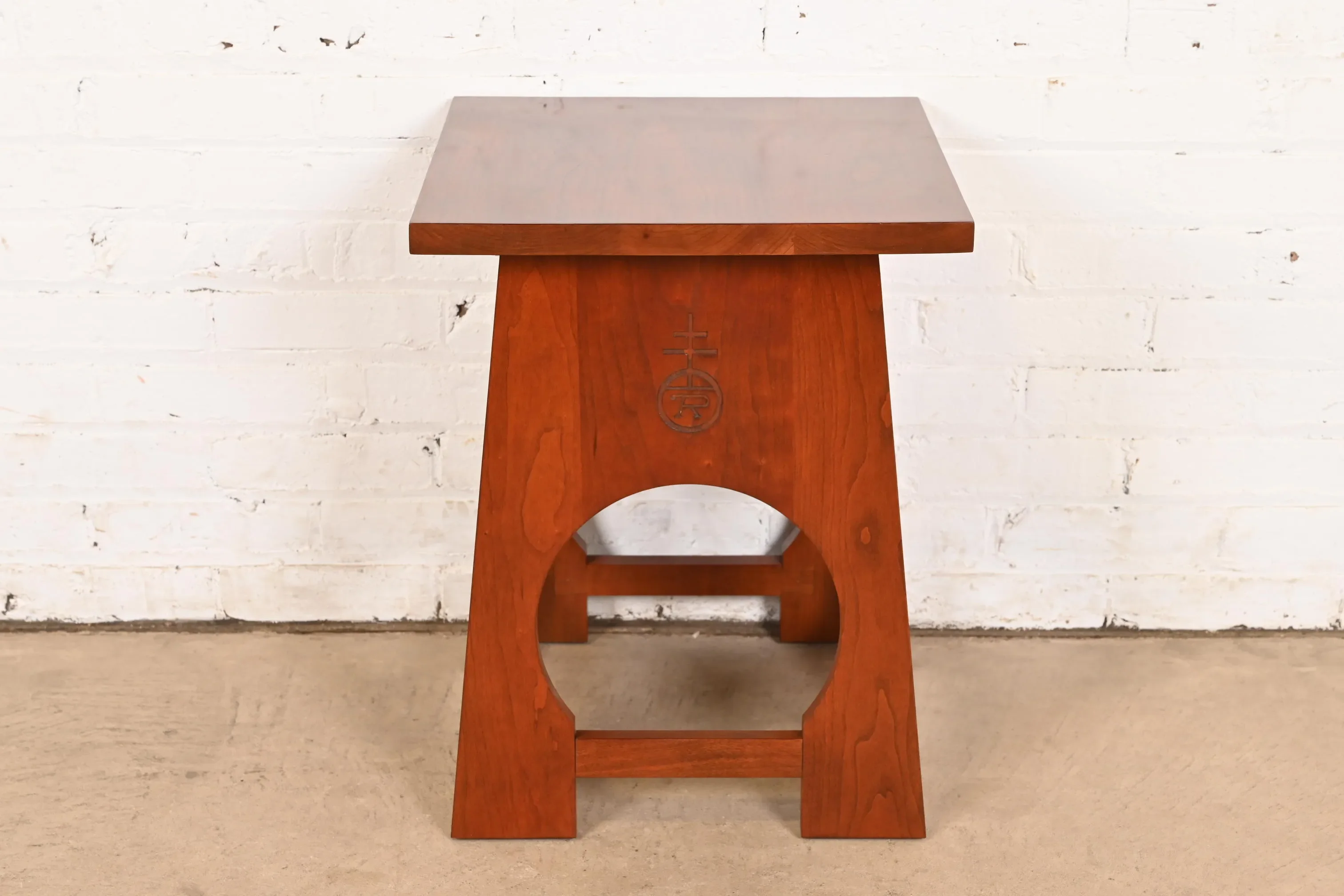 Roycroft Arts & Crafts Cherry Wood Tabouret by Stickley | Chairish
