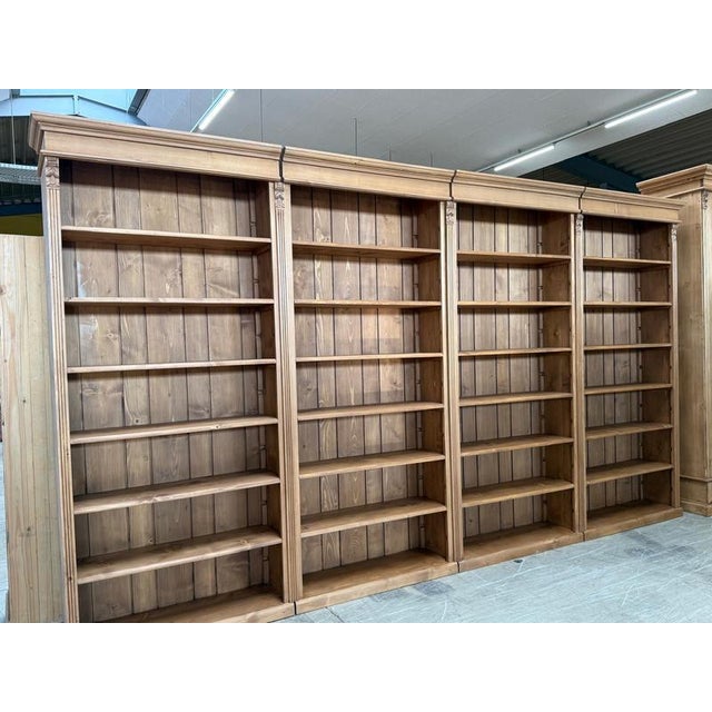 Giant Bookshelf, Wall Shelf, Gründerzeit Style. Dimensions: Height x Width x Depth 220 x 400 x 37 cm. For sale is a very...