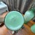 Metal Vintage Green Decanter Bottles With Metal Siphon Discs and Monogram Discs - Set of 3 For Sale - Image 7 of 9
