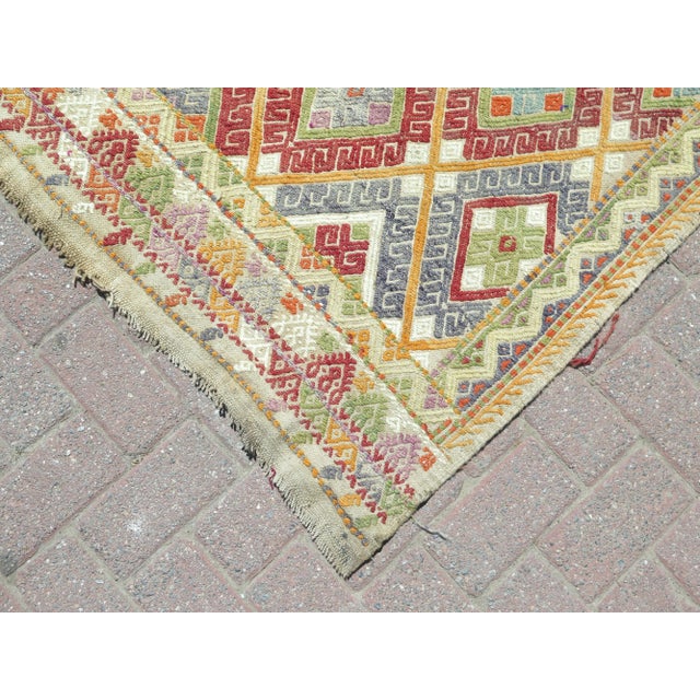60s Turkish Handmade Boho Kilim Area Rugs For Sale - Image 6 of 11