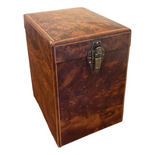 Antique Victorian Amboyna Wood Travelling Tea Caddy, 1850 For Sale